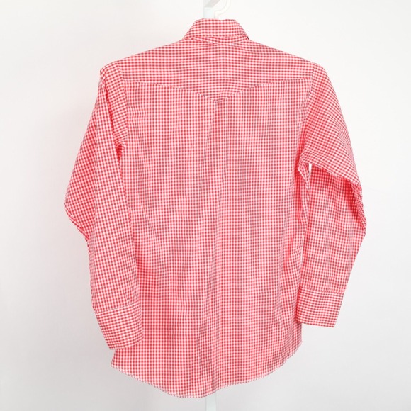 Vintage Ranch and Town Shirt Mens 15.5x34 Red Gingham Check Pearl Snap USA - Picture 3 of 10